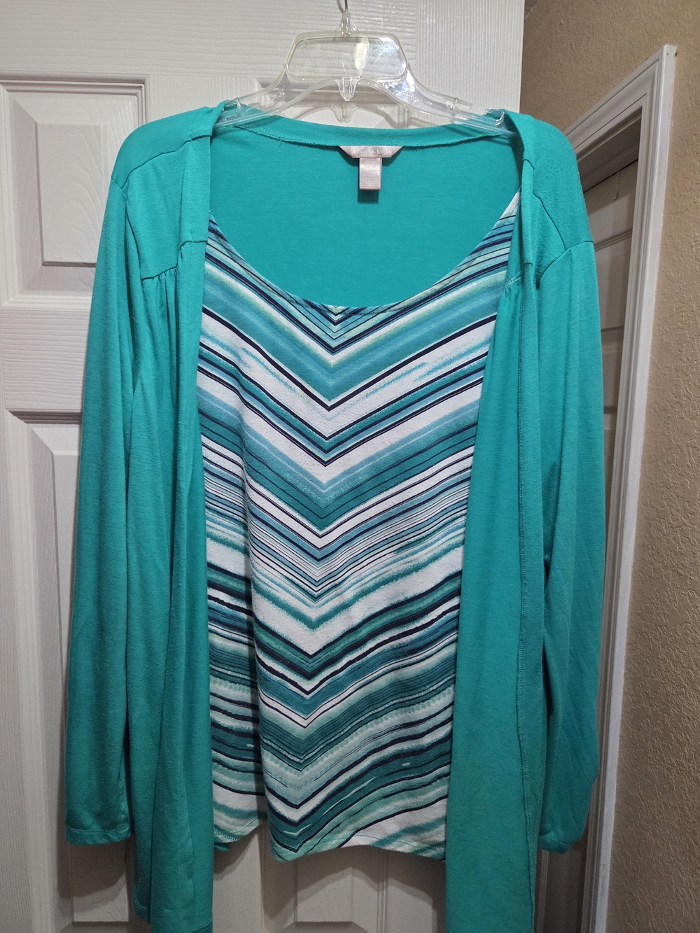 4 for $10, White Stag Teal Striped Tunic